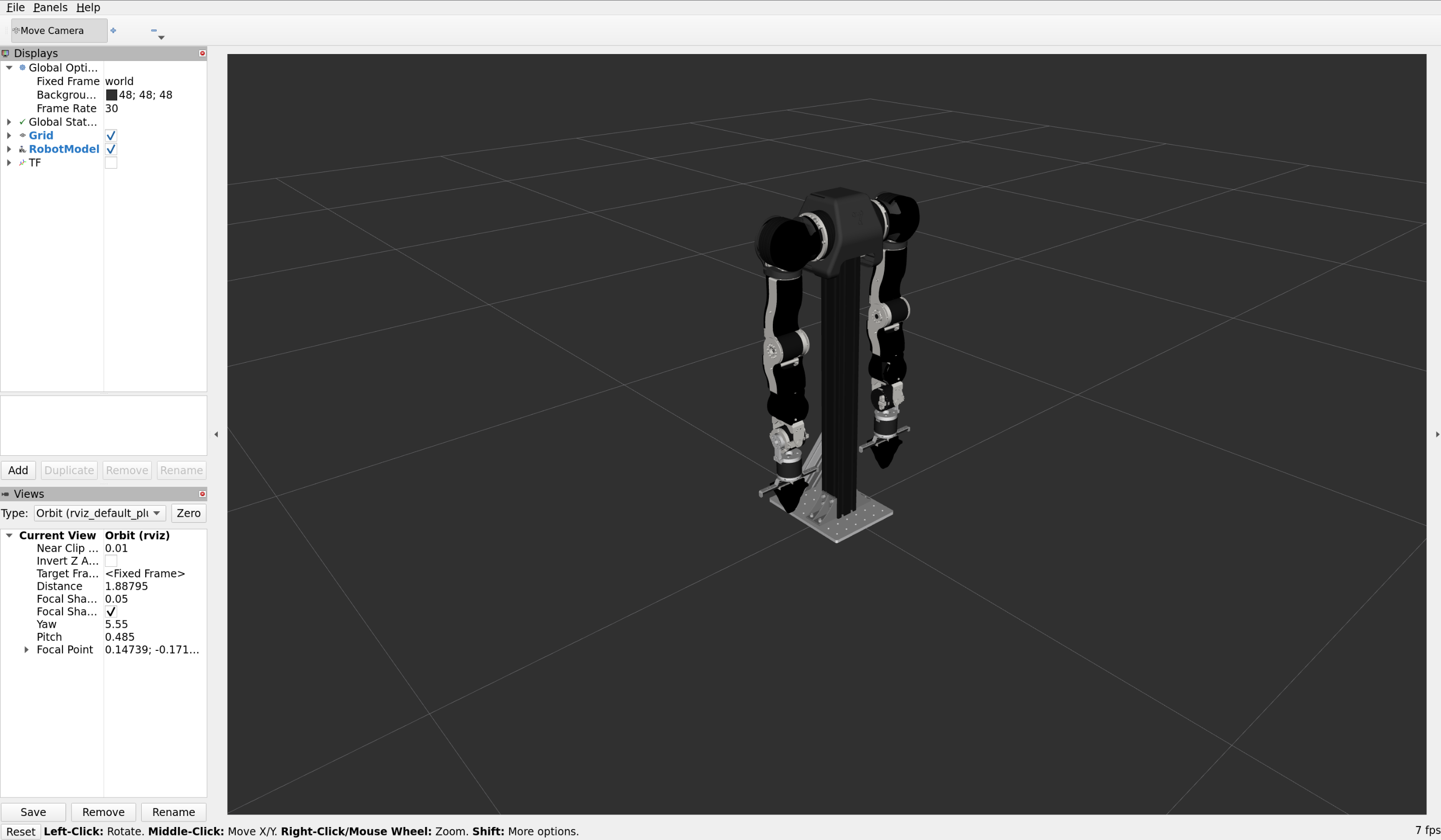 Bimanual URDF Rviz