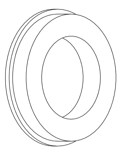 Ball bearing, flanged, double shielded